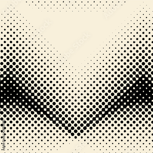 Black and beige halftone background vector
