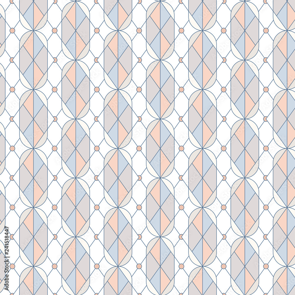 Fototapeta premium Colorful pastel geometric seamless pattern vector