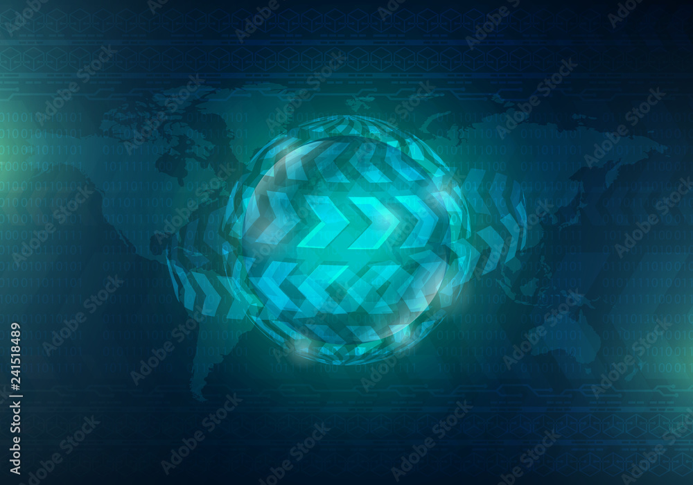 Obraz premium Hi-tech technology concept, abstract background.