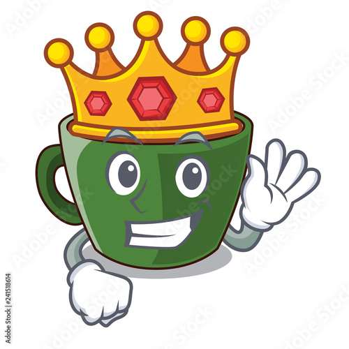 King indian masala tea isolated on mascot