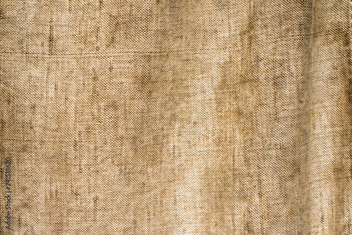Old jute textile texture, abstract fabric background