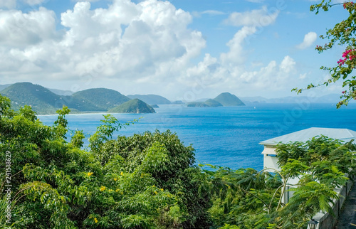 British Virgin Islands, Caribbean scenic view from Marina Cay to Tortola © Sunnydays