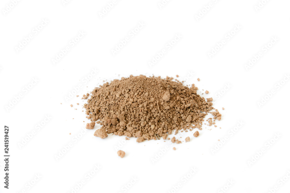 Pile of soil, Dirt pile isolated on white background Pile of soil, Dirt pile isolated on white background