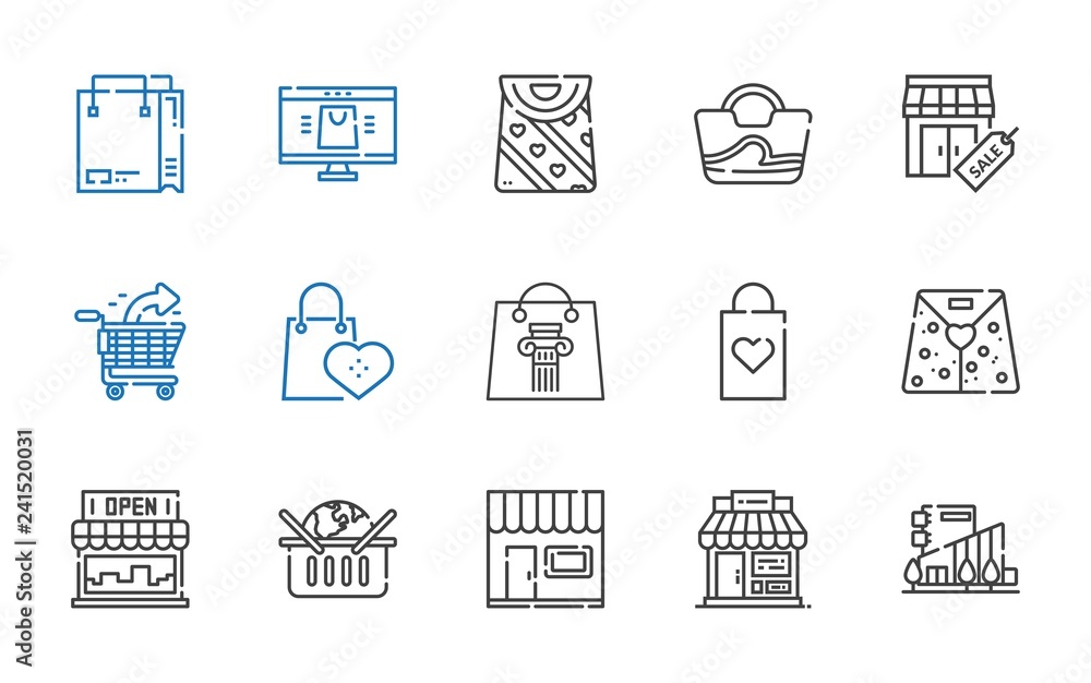 supermarket icons set supermarket icons set