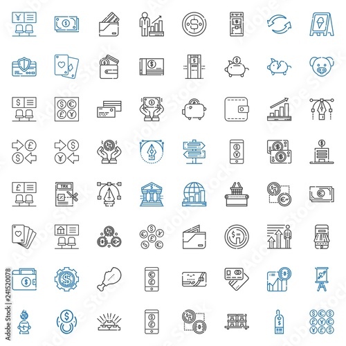 currency icons set