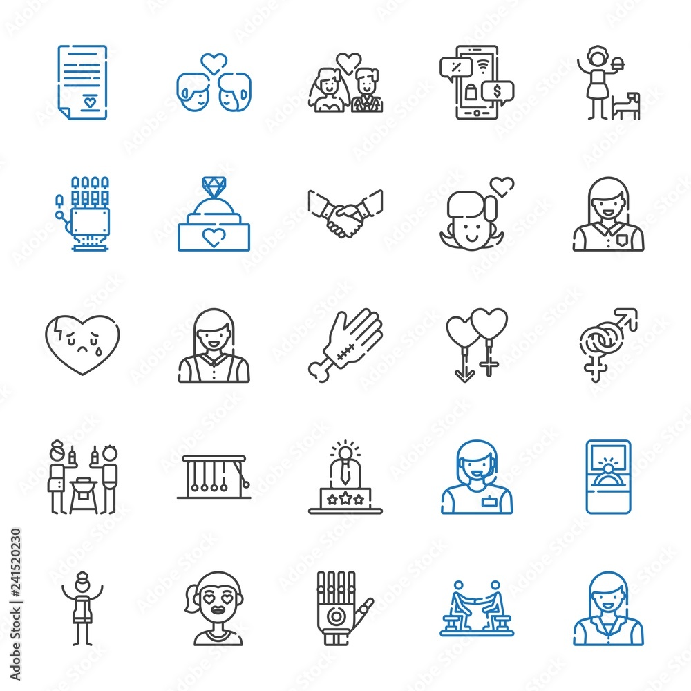 relationship icons set