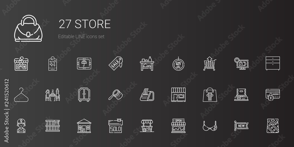 store icons set store icons set