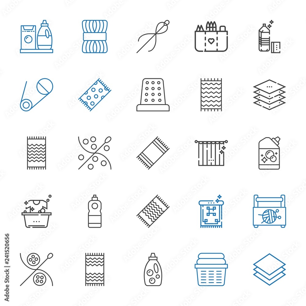 fabric icons set