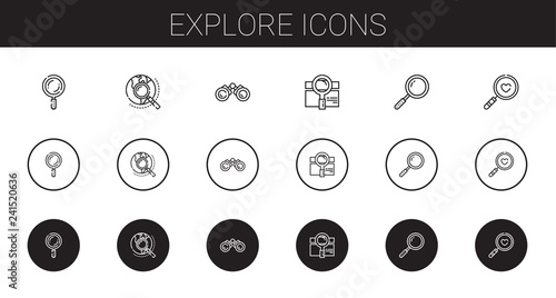 explore icons set