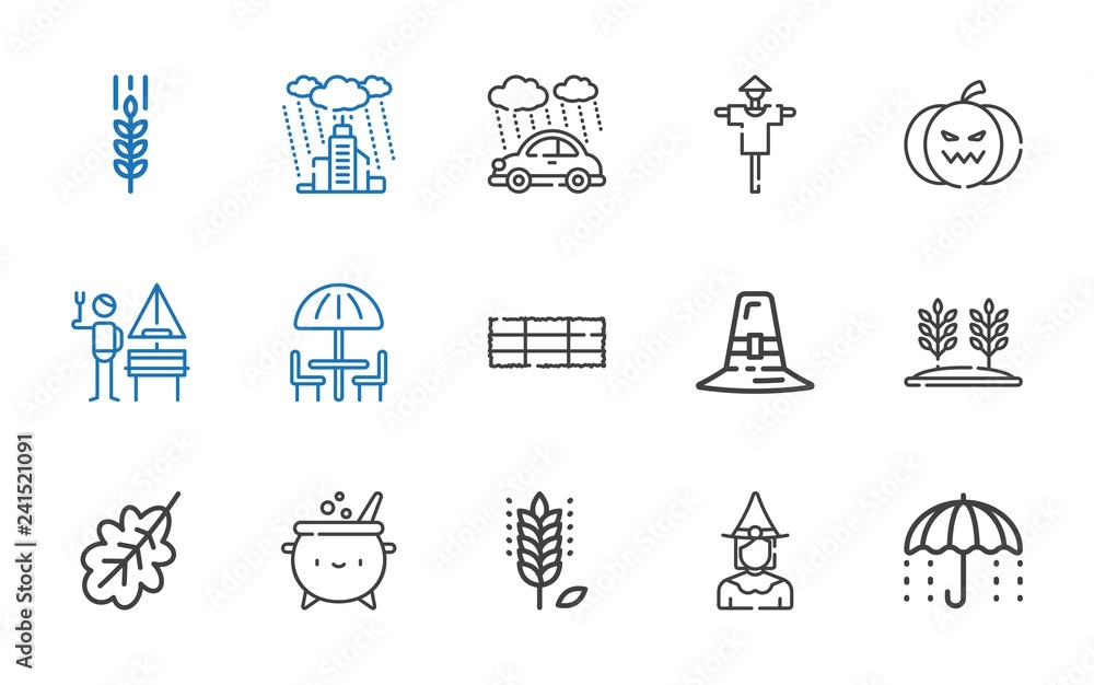 Fototapeta premium autumn icons set