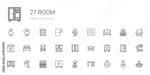 room icons set