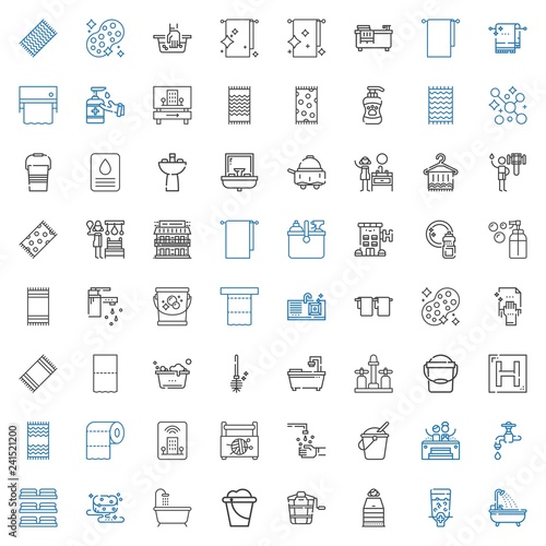 bath icons set