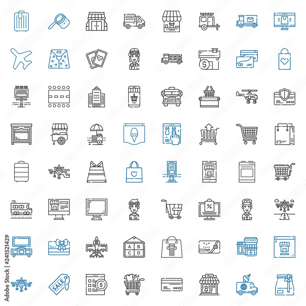 Obraz premium commercial icons set