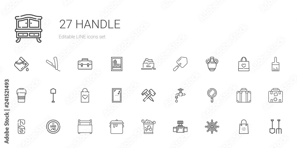 handle icons set handle icons set