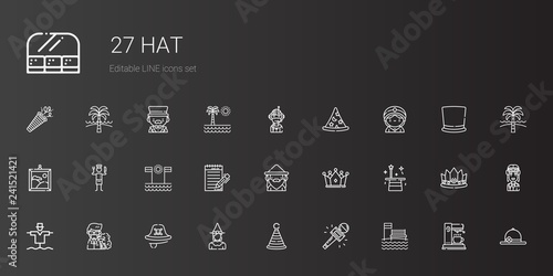 hat icons set