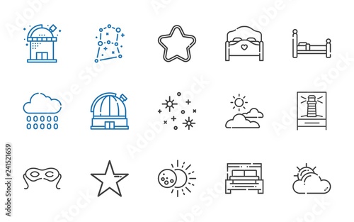 night icons set