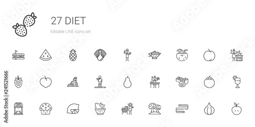 diet icons set
