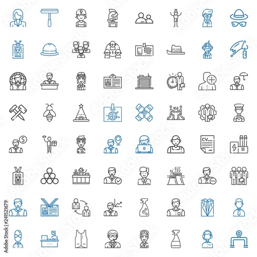 worker icons set