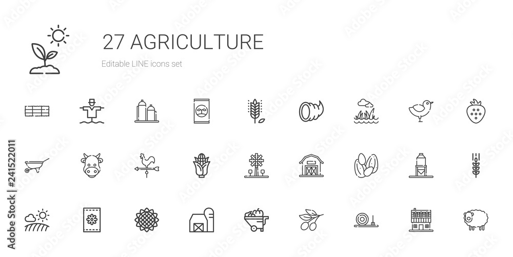 agriculture icons set agriculture icons set