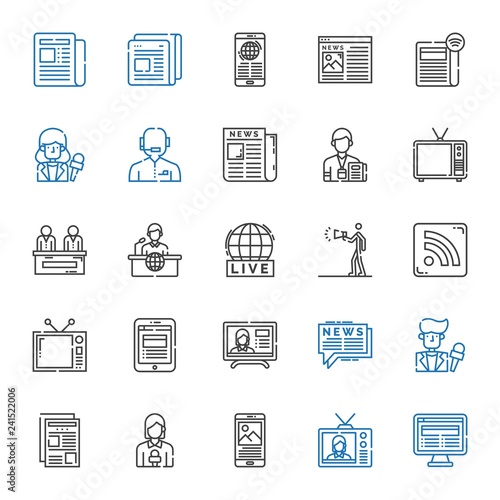 news icons set