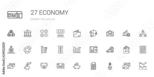 economy icons set