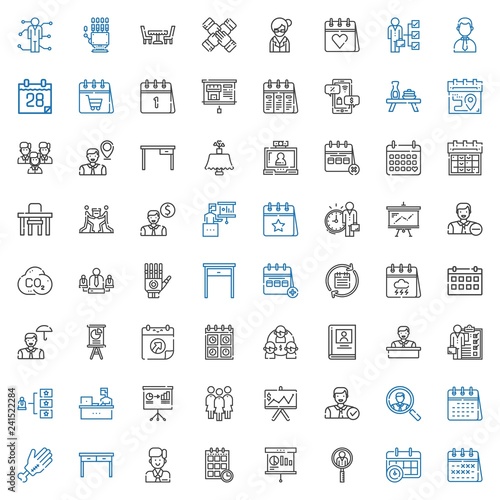 meeting icons set