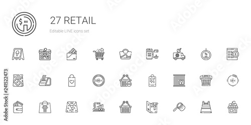 retail icons set