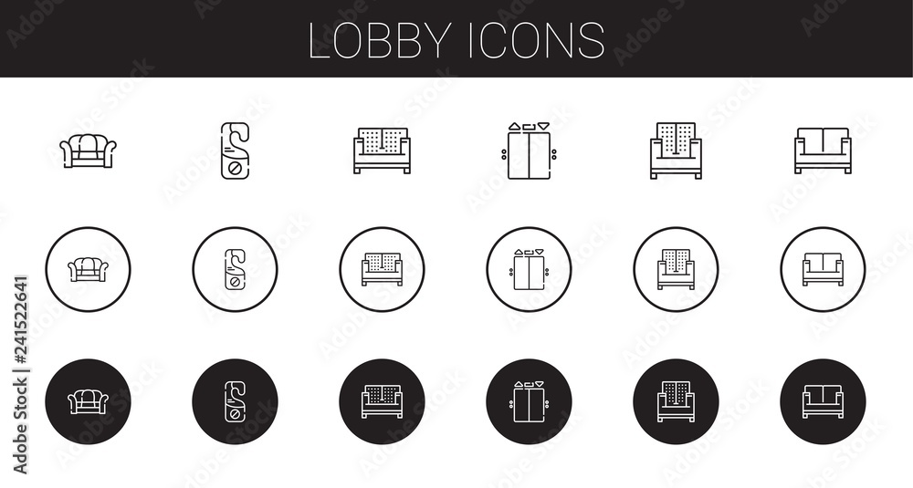 lobby icons set lobby icons set