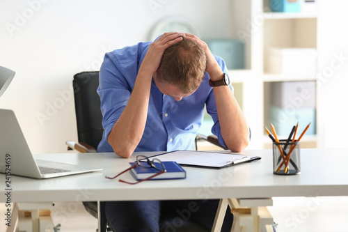 Man having panic attack at ...