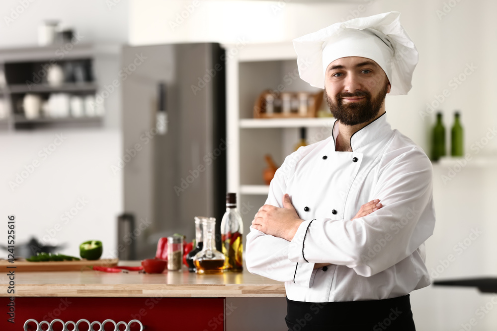 Male chef in restaurant kitchen
