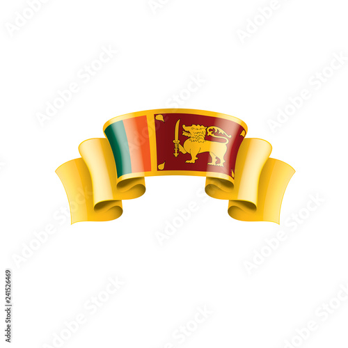 Sri Lanka flag, vector illustration on a white background