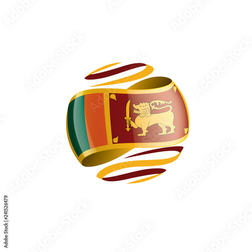 Sri Lanka flag, vector illustration on a white background