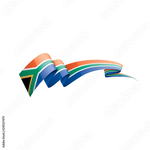 south africa flag, vector illustration on a white background