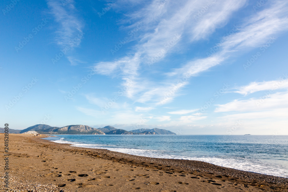 West Turkish coast at Sarigerme village in sunny day