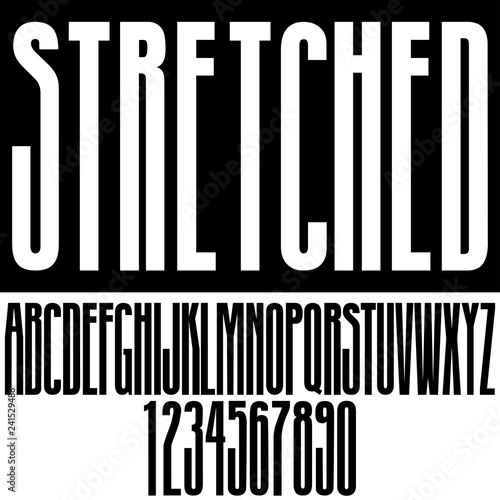 Vector stretched font