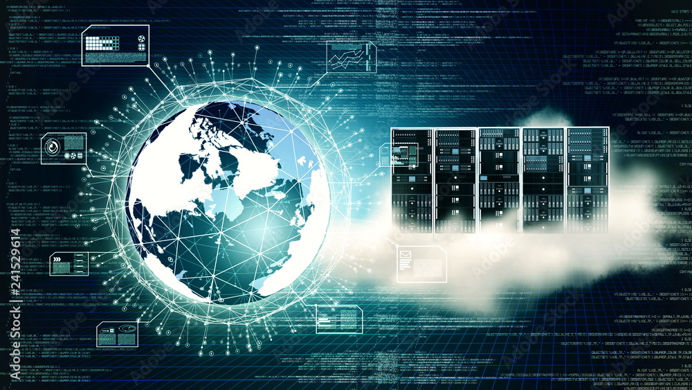 Obraz premium Internet Big data and cloud server