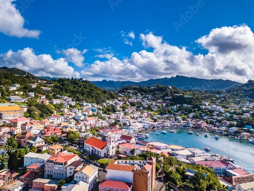 Bilde på lerret areal view of st George . Grenada