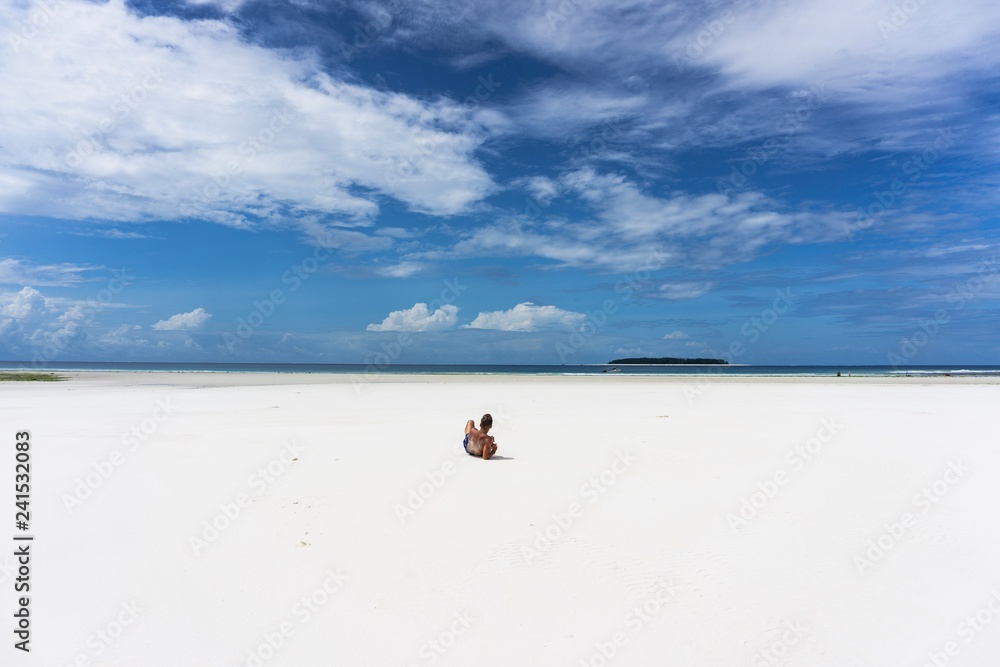 man on the beach man on the beach