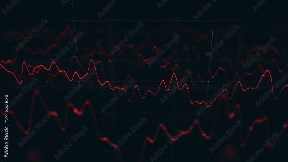 Animation growth of abstract charts with changing values of check points on dark background. Animation of seamless loop. Animation growth of abstract charts with changing values of check points on dark background. Animation of seamless loop.