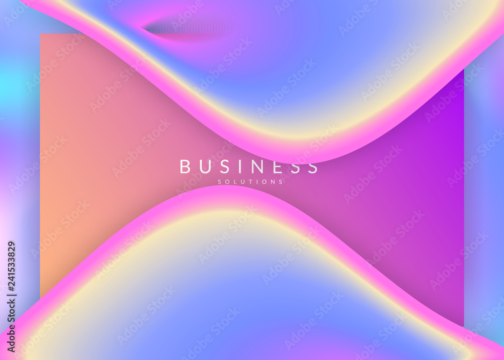 Liquid fluid. Vivid gradient mesh. Business ui, banner template ...