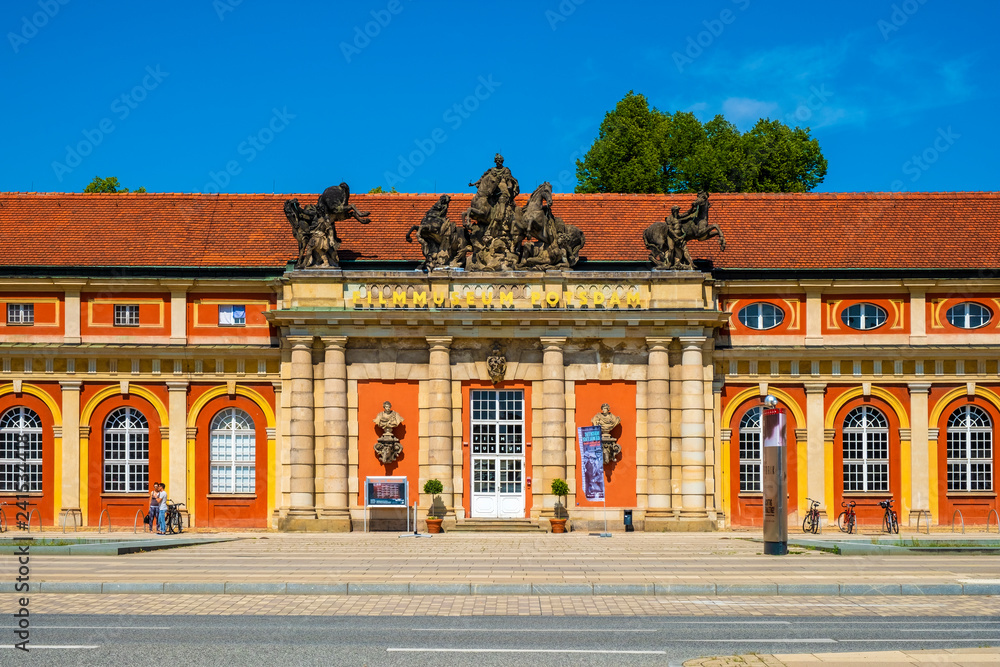 Potsdam, Germany - Facade of the Potsdam Film Museum building at the Breite street in the historic quarter of Potsdam