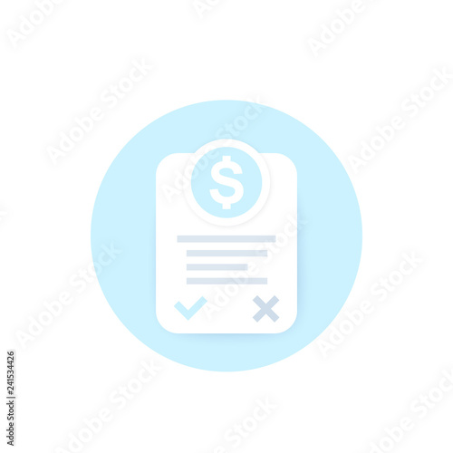 Online invoice vector icon