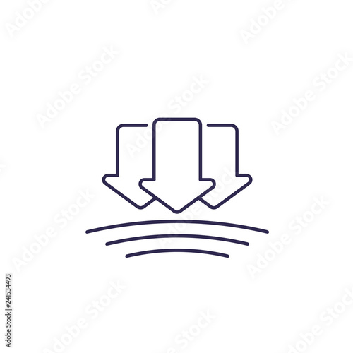 pressure resistant, vector line icon