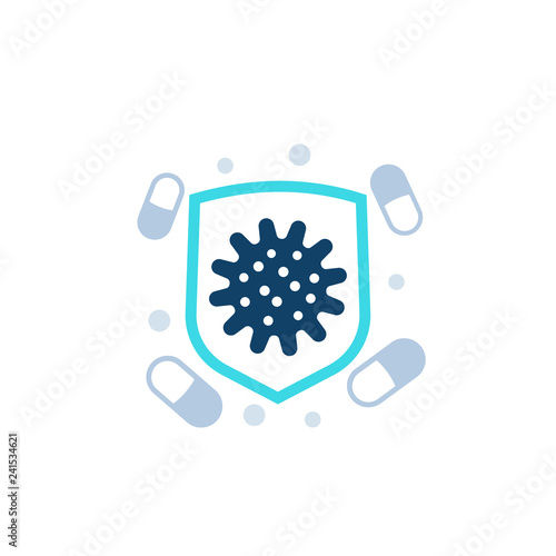 Antibiotic resistant virus icon