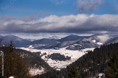 Winter landscape in Carpathian mountains © Julia