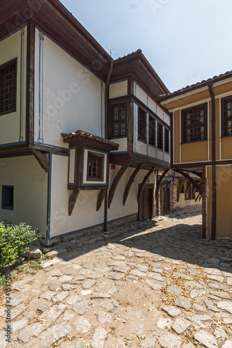 Houses of the nineteenth century in old town of city of Plovdiv, Bulgaria