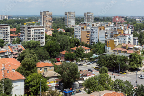 Fototapeta Naklejka Na Ścianę i Meble -  Panoramic cityscape of Plovdiv city from Nebet Tepe hill, Bulgaria