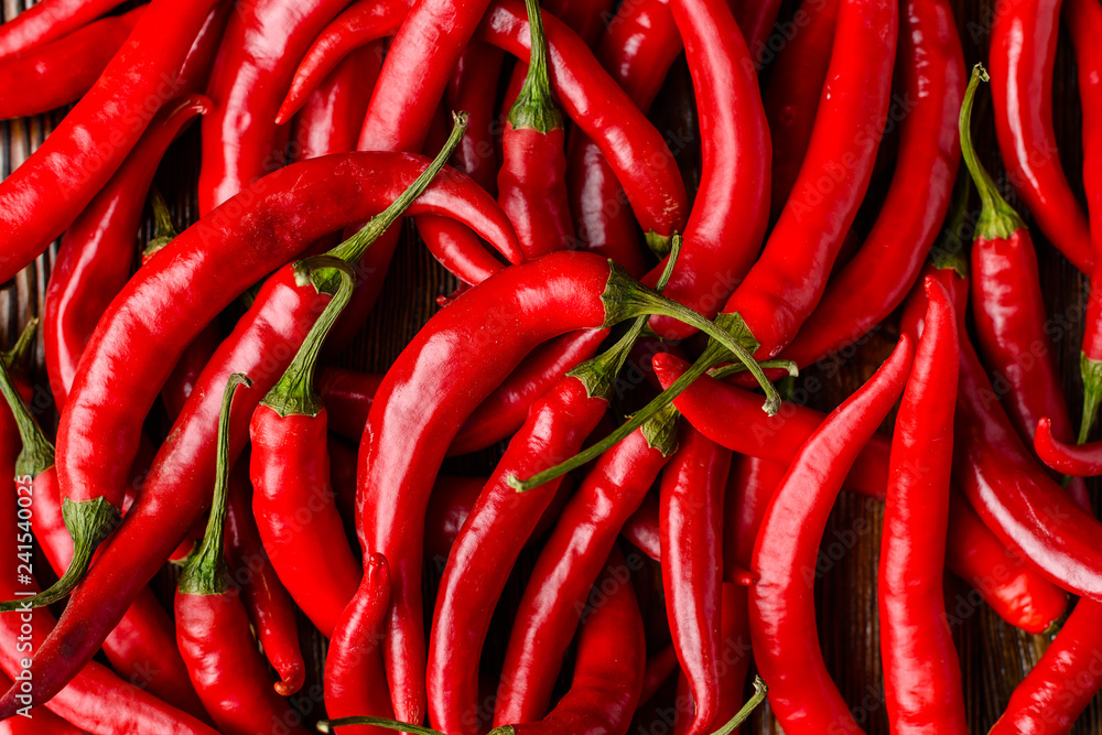 Red hot chilli peppers pattern texture background