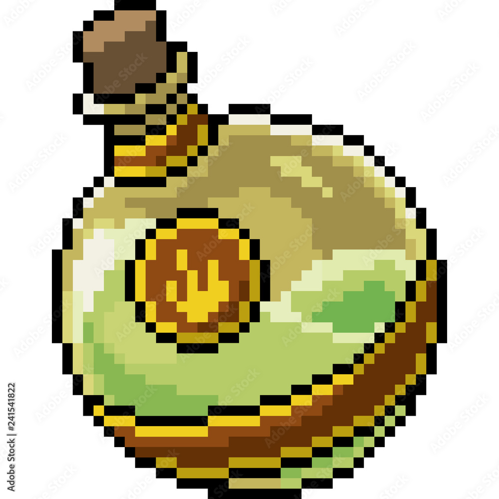 Obraz premium vector pixel art potion bottle