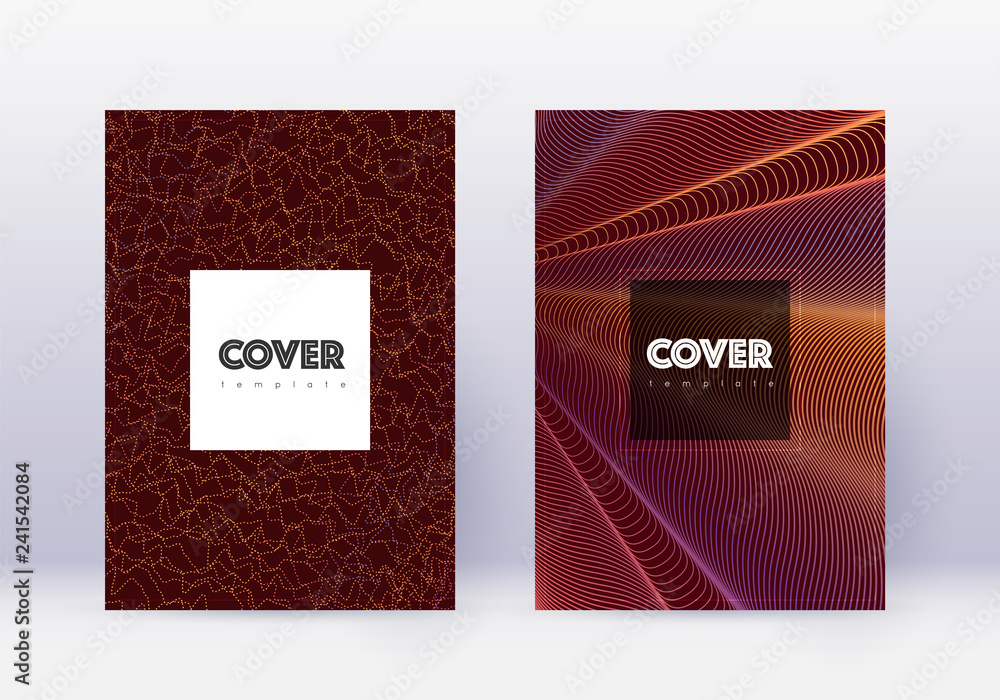 Hipster cover design template set. Orange abstract Hipster cover design template set. Orange abstract